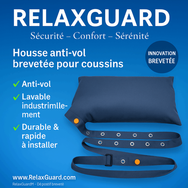 Housse Textile Antivol pour coussins 43x63 cm – Image 3
