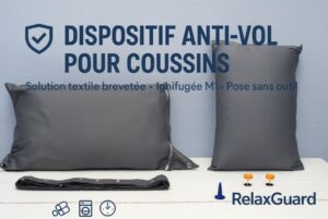 Housse Textile Antivol pour coussins 43x63 cm